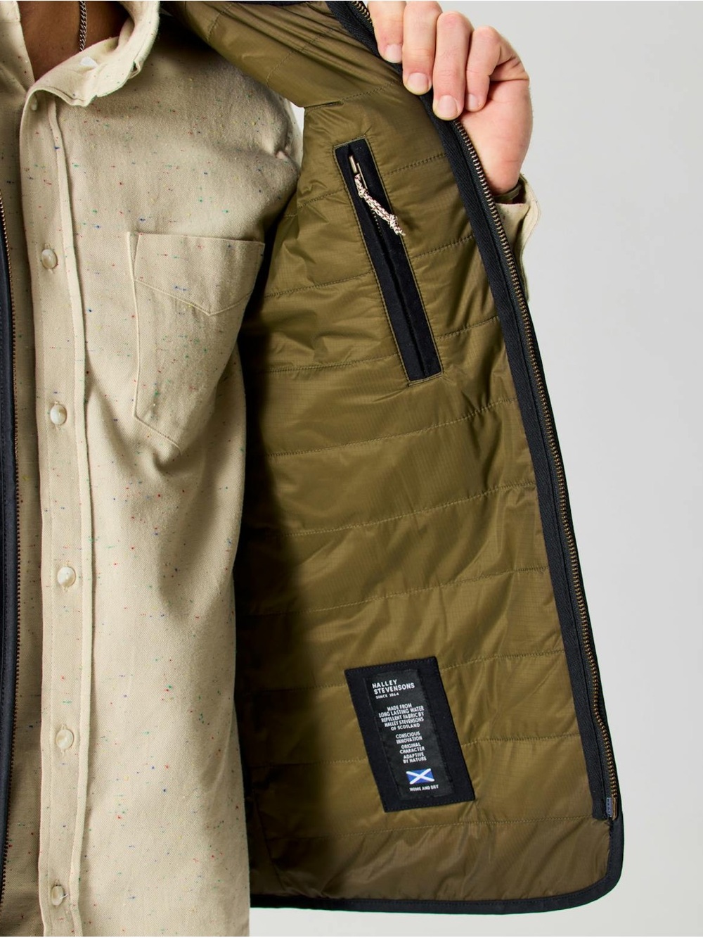 Flint and Tinder York Quilted Vest Waxed Canvas Water Resistant Navy Blue Small - Picture 5 of 15